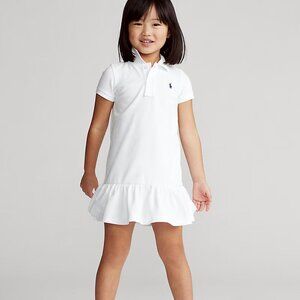 NWOT Polo Ralph Lauren Girls Cotton Mesh Polo Dress